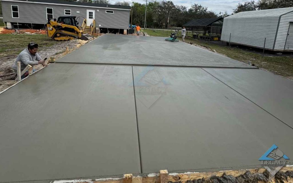 Florida Lake Wales Concrete Slab for Front Entrance
