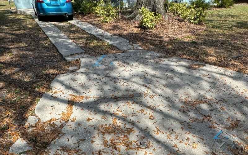Damaged driveway detracted from the home’s curb appeal,